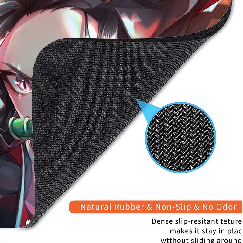 Small Mouse Pad Anime Demon Slayer Gamer Edge Stitched Standard Gaming Mousepad Travel Mouse Mat Non-Slip Office Mousemats