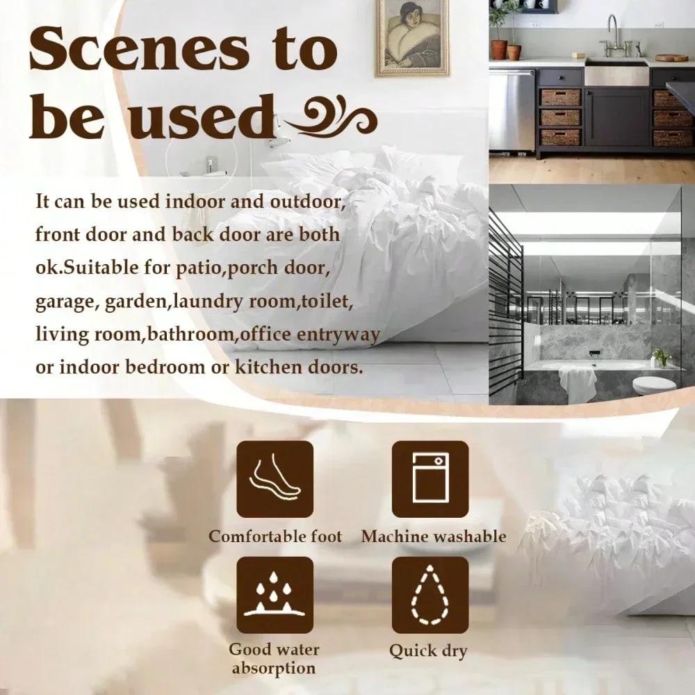 Baseball-Themed Flannel Doormat "There's No Plate Like Home" Design Perfect Gift for Baseball Fans Mat Machine Washable Decor