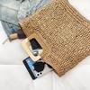 Elegant Female Square Shopper Totes Summer High-quality Straw Bag Women's Designer Large Capacity Handbag Woven Travel Beach Bag