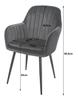 LUGO chair - black velvet / black legs x 1