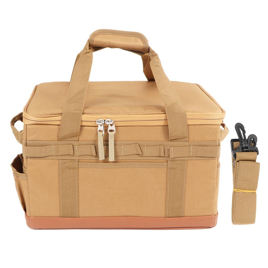 Outdoor Camping Storage Bag with Handles 30L Large Capacity Portable Camping Storage Bag Khaki