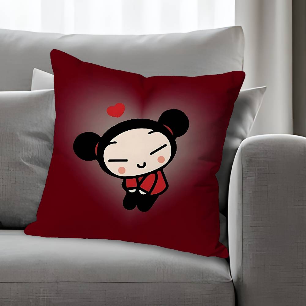 PPucca Love GGaru Cute Various Sizes Square Pillow Case For Car Home Bedchamber Decor Custom Valentine gift