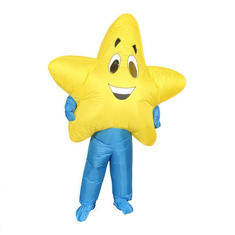 Cross-Border Cartoon Inflatable Costumes: Yellow Duck & Patrick Star for Party Pranks & Performances