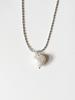 Sosoo Heart Pearl String Chain Necklace