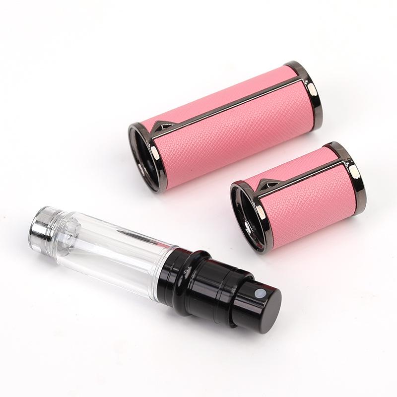 5ml High-End Leather Portable Perfume Refill Bottle with Bottom Filling Spray