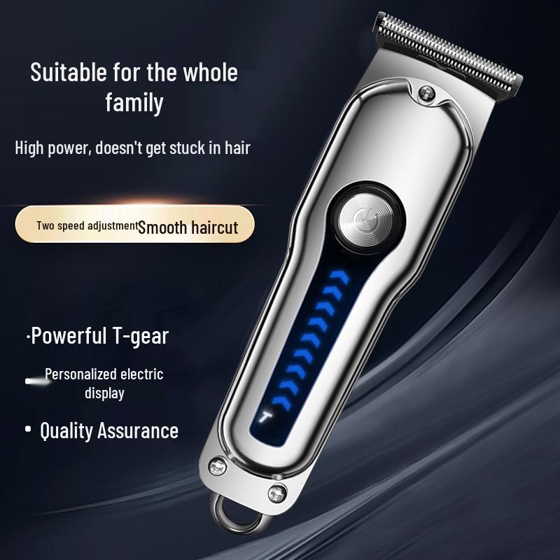 Waterproof Professional Hair Clipper: Quick Charge, Oil Head, Bald Head, Home Hairdressing Trimmer.