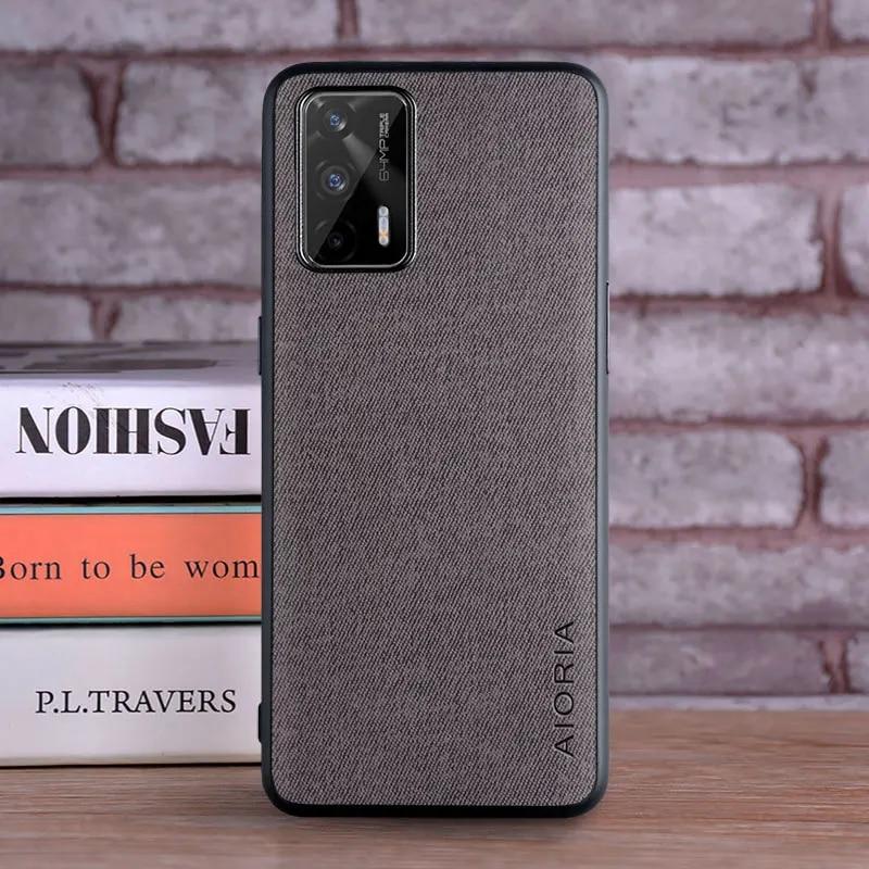 Case for OPPO Realme Q3 Pro 5G Coque Luxury Textile Leather Skin Soft Hard Phone Cover for Oppo Realme Q3 Pro Case Funda