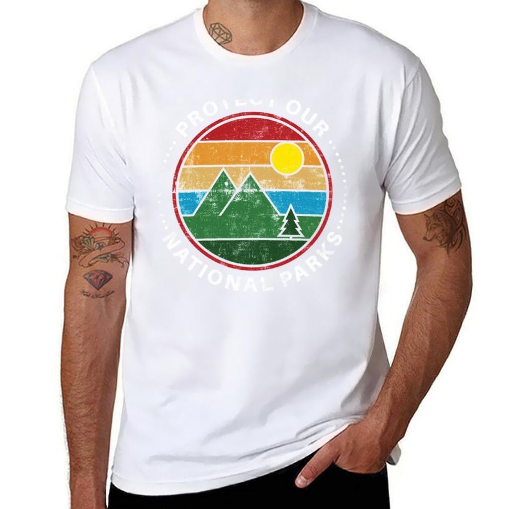 Protect Our National Parks National Parks Gift E Tshirt Basic Solid Color Short Sleeve Tshirt