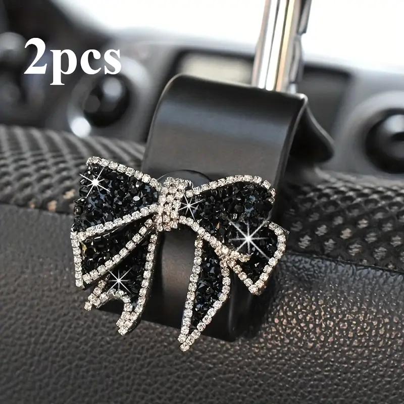 

Sparkling Rhinestone Bow Car Hook - Cute Rear Seat Storage Pendant, Suitable for Most Car Models