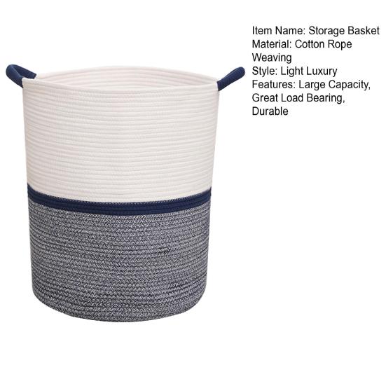 Storage Basket with Easy Carry Large Laundry Capacity Big Opening Handles Backet Home Clothes