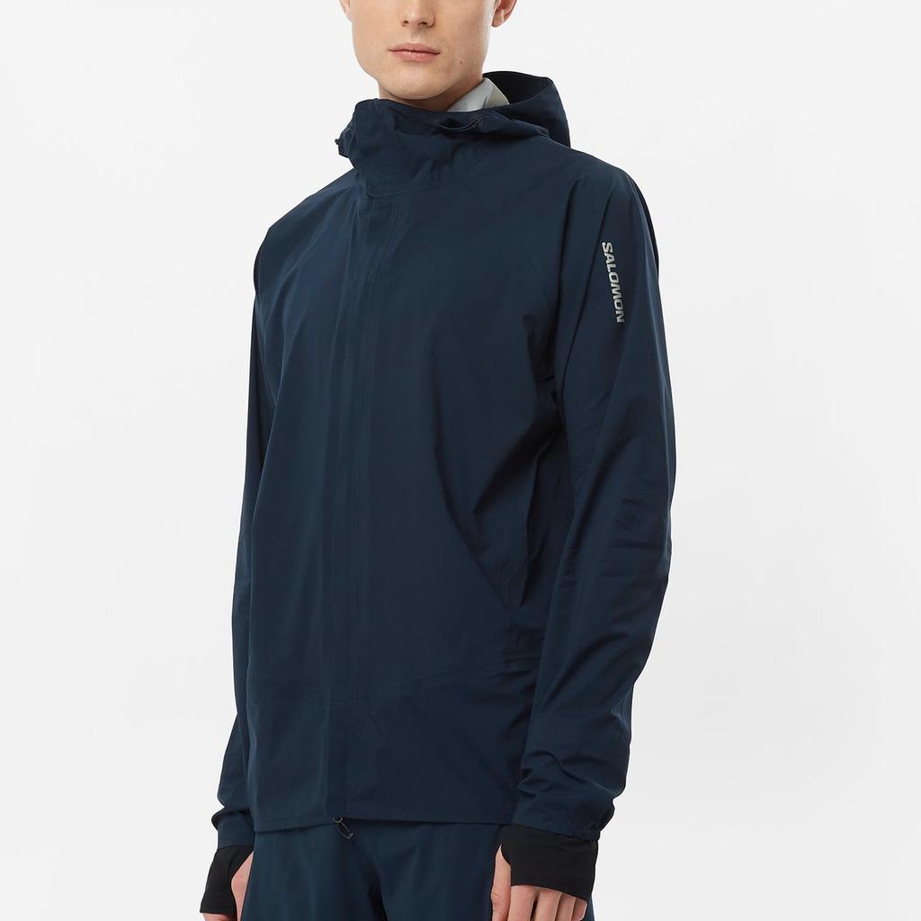 Salomon S/Lab Ultra Solid Color Breathable Waterproof Quick-Dry Hooded Long Sleeve Jacket Unisex jackets Dark-Blue LC2260600