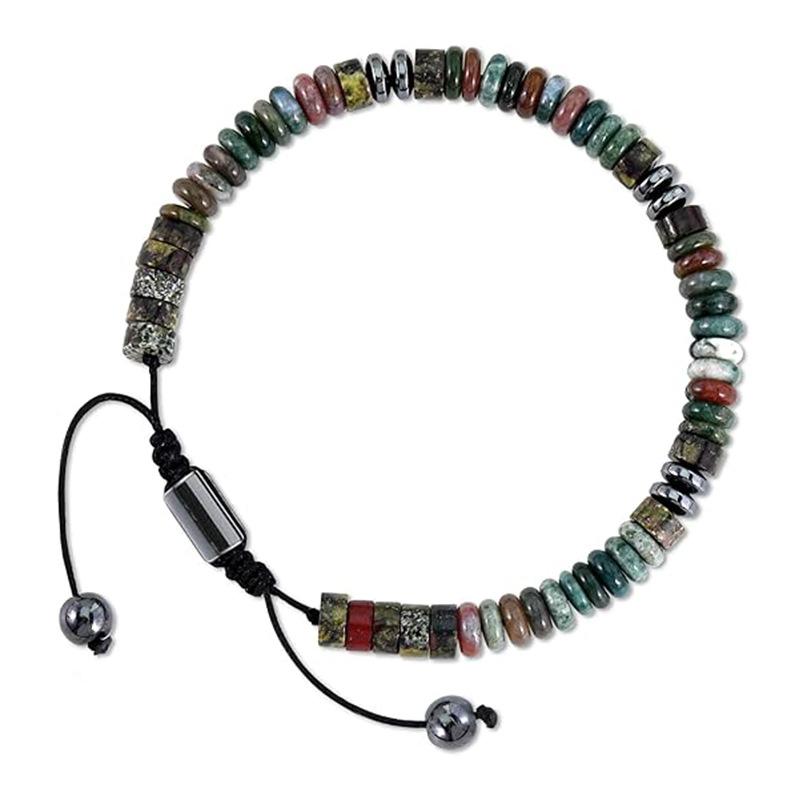 JYL TS Bracelet Adjustable Beaded Design Enhances Positive Energy & Harmony DragonBloodstone прусский синий