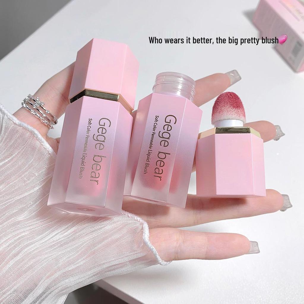 Gegebear Kleiner Bär Weiche Farbe Transluzentes Puder Flüssiger Rouge - Vitalität, Natürlicher Look, Aufhellender Rouge.
