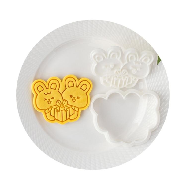 Plastic Cookie Molds Animal Biscuit Cutter Pastrys Moulds DIY Dough Stamps