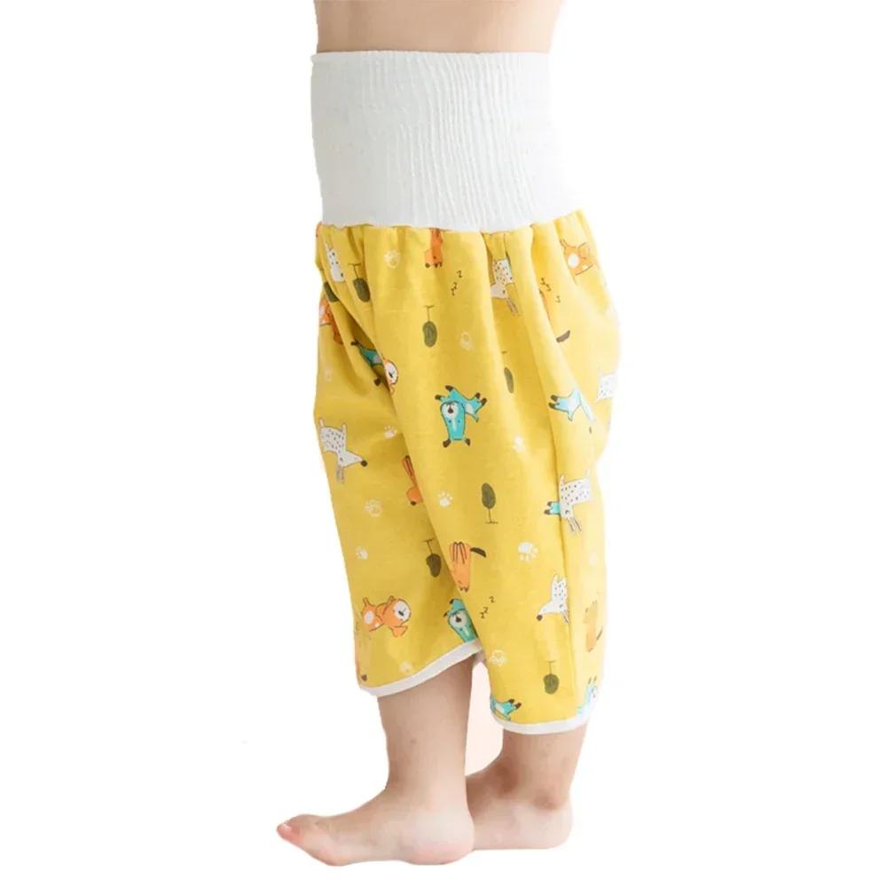 Baby Waterproof Diaper Pants Skirt for Potty Training Baby Comfy Diaper Short for Boys and Girls Sleeping Bedclothes
