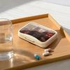 Durable 7-Day PP Plastic Pill Organizer Weekly Medicine Case with 6 Compartments Portable & Easy to Use Food Contact Material