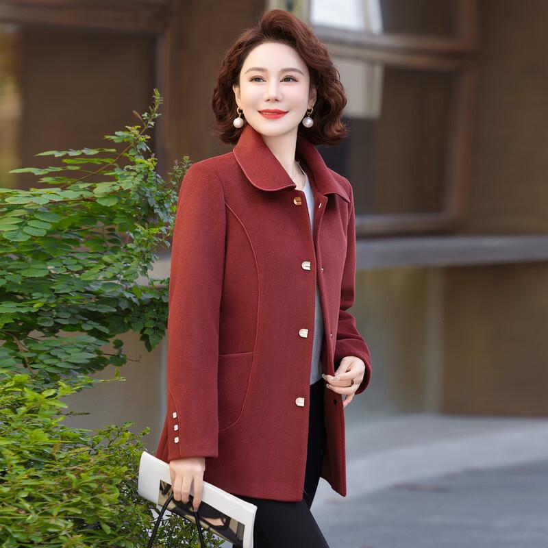 YUZHAOLIN Women's Plus Size Wool Blend Short Coat