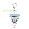 Classic Dubai City Travel Keychains Dxb Airport Tickets Key Chain Ring for Bag Hero Pendant Keyring Jewelry Fans Gifts