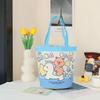 Cute Graffiti Bucket Bag for Women, Ins Style Cartoon Print Round Cylinder Handbag, Korean Fashion Shoulder Tote for Lunch and Daily Use