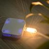 Portable Keychain USB Power 3 LED White Night Light U Disk Shape Lamp W/ Cover