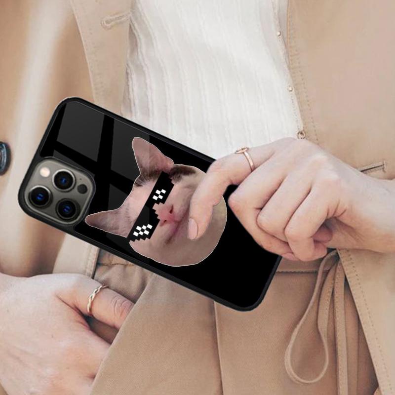 Beluga Cat Meme Face Smiling Magnetic Phone Case For APPLE iPhone 17 Air 16 14 13 12 Pro Max 15 Plus Wireless MagSafe Cover