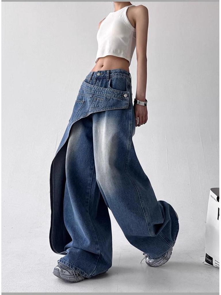 2025 Sommer Retro Farbverlauf Denim Taillenformer Damen Jeans