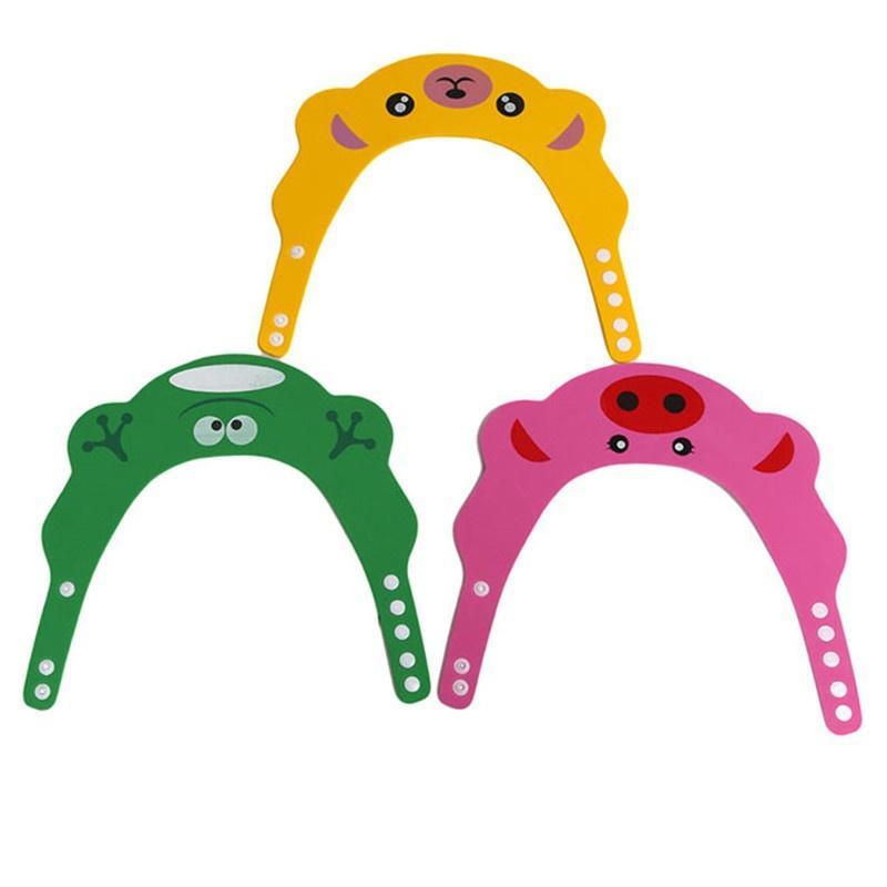 

Hanyu детский козырек для ванны, регулируемая шапочка для детского душа, защита для мытья волос, водонепроницаемая шляпа от солнца one size розовый