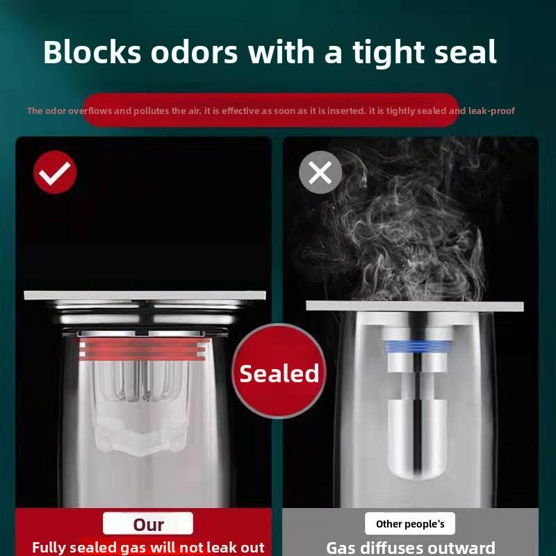 Anti-odor Floor Drain Device, Anti-odor Floor Drain Core, Universal Toilet Type, Bathroom Sewer Anti-backflow Universal Cover Magic Tool