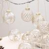 Christmas Balls Shatterproof 9 Pieces Christmas Tree Decorations 3.15in Transparent Painted Globe PET Decorations For Party