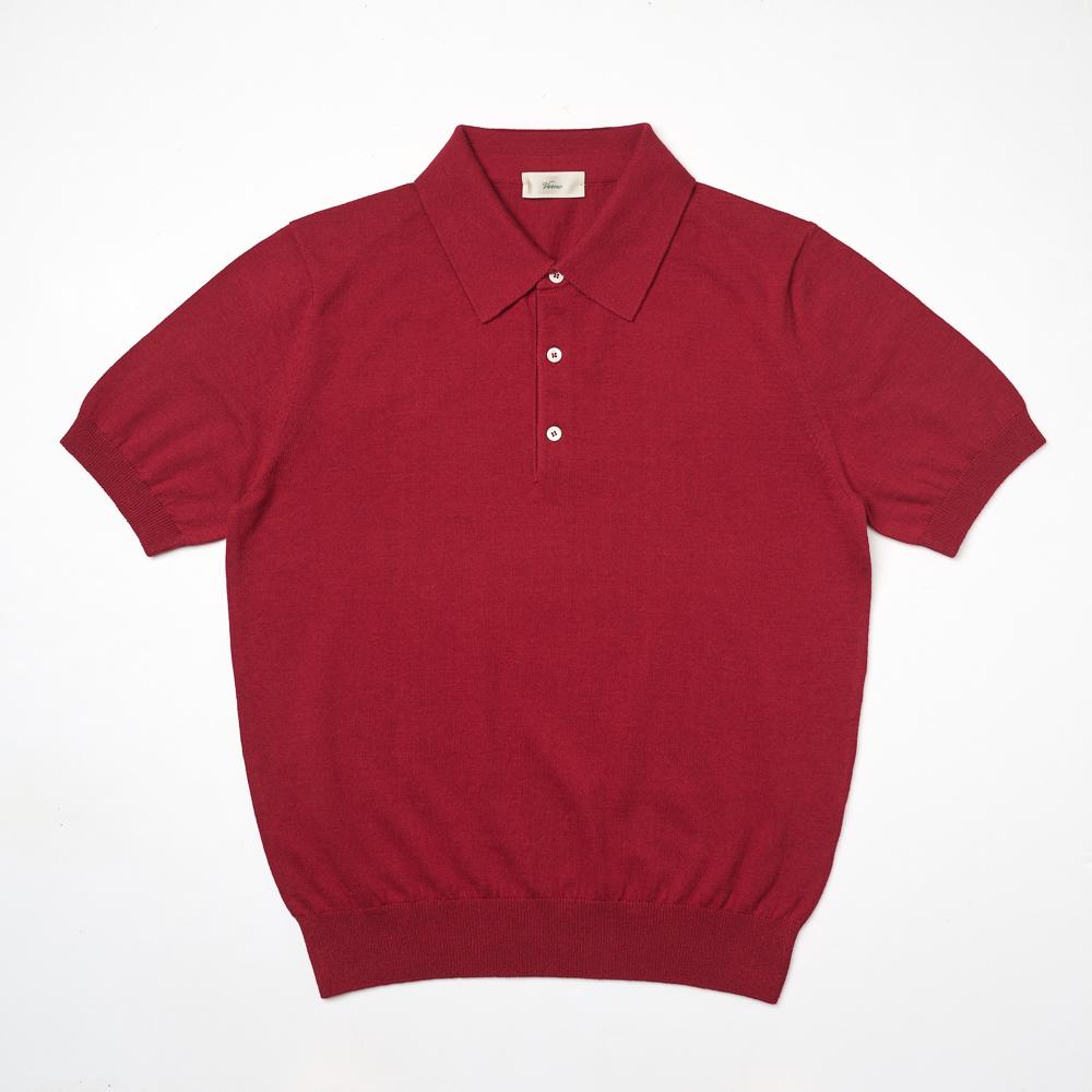 VERNO 25Ss Essential Polo Knit Wine