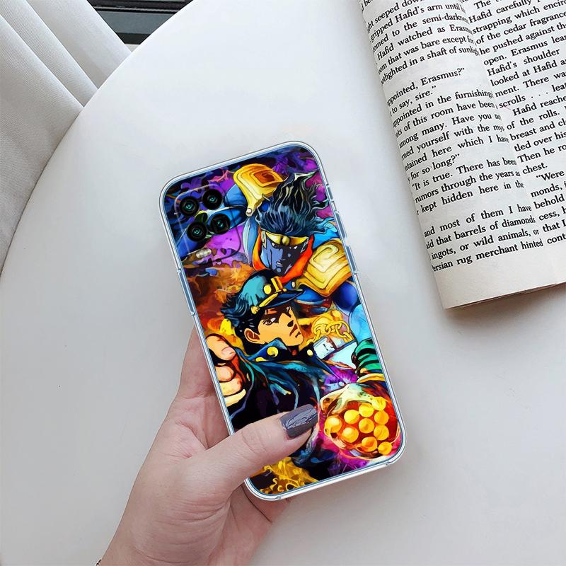 BH31 JoJo's Bizarre Adventure Transparent Phone Case for Motorola Moto G7 G8 G9 G84 G85 G73 G24 G15 Z2 Play Power Plus
