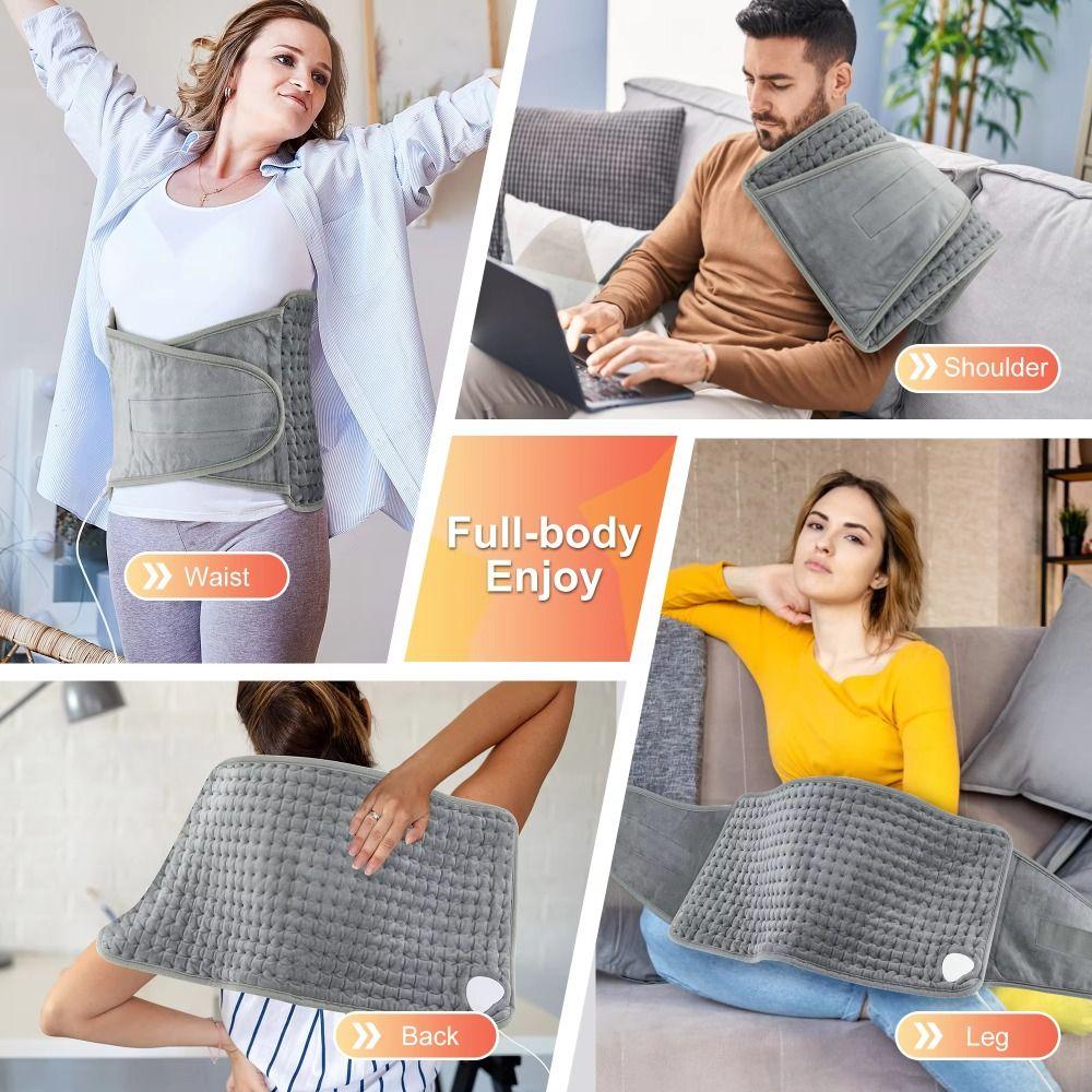 Portable Warm Thermal Pad Temperature Control Warming Back Belt Electric Heating Waist Belt  Office