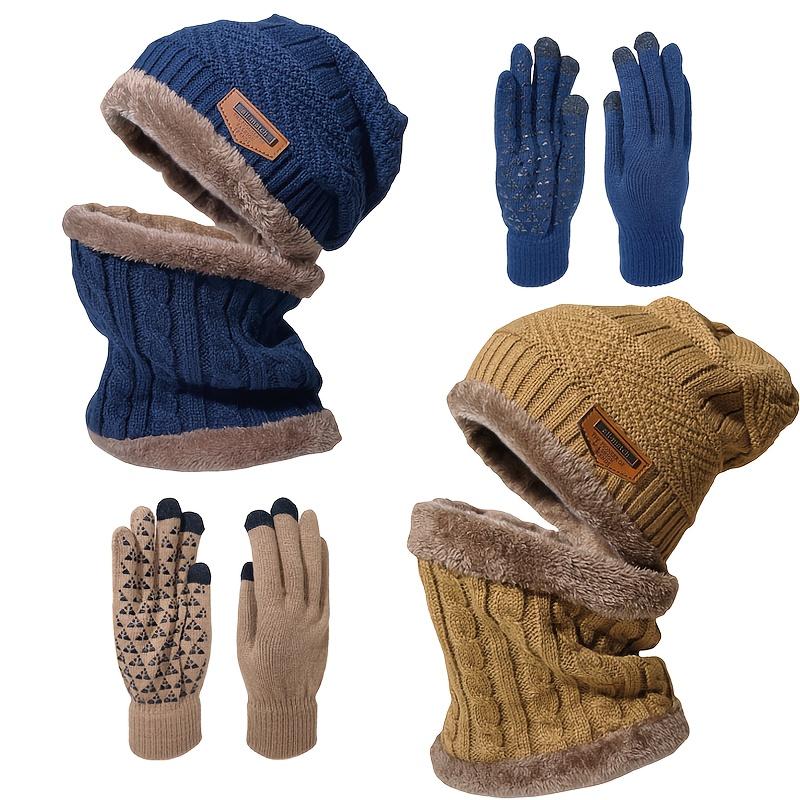 

Набор из 6 шт./2 упаковки 3 пары шапка, шарф и перчатки Зимний уличный взрослый плюс бархатный толстый теплый набор