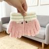 Warm Winter Velvet Knit Cartoon Gloves for Children Ages 1-3
