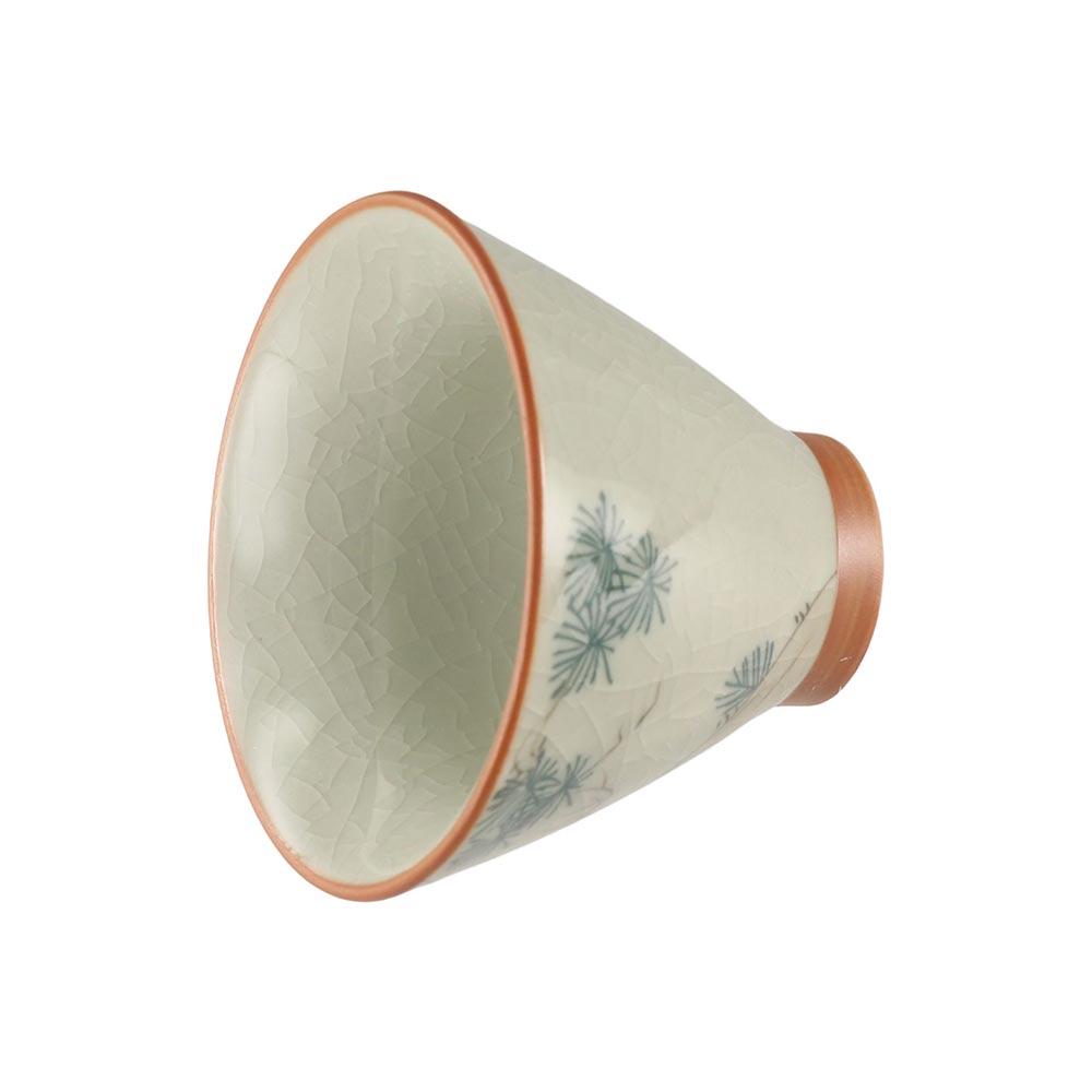 Hand-painted Kung Fu Tea Cup Lotus Graphic Tea Tasting Cups Ge Kiln Ceramic Tea Cup  Household