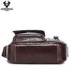 Humerpaul Men Leather Messenger Bag Multifunctional Shoulder Bag Handbag Briefcase Travel Backpack