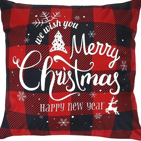 

Наволочка на рождественскую тематику Рождественская наволочка из льна с принтом снеговика Высококачественная наволочка для автомобильной подушки 45 * 45Cm [without core]