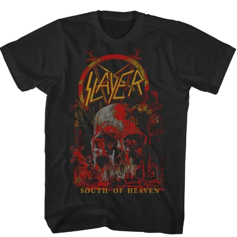 Slayer South of Heaven Vintage Album Cover Graphic Unisex Heavyweight Cotton Oversized Rock Band T-Shirt 4XL