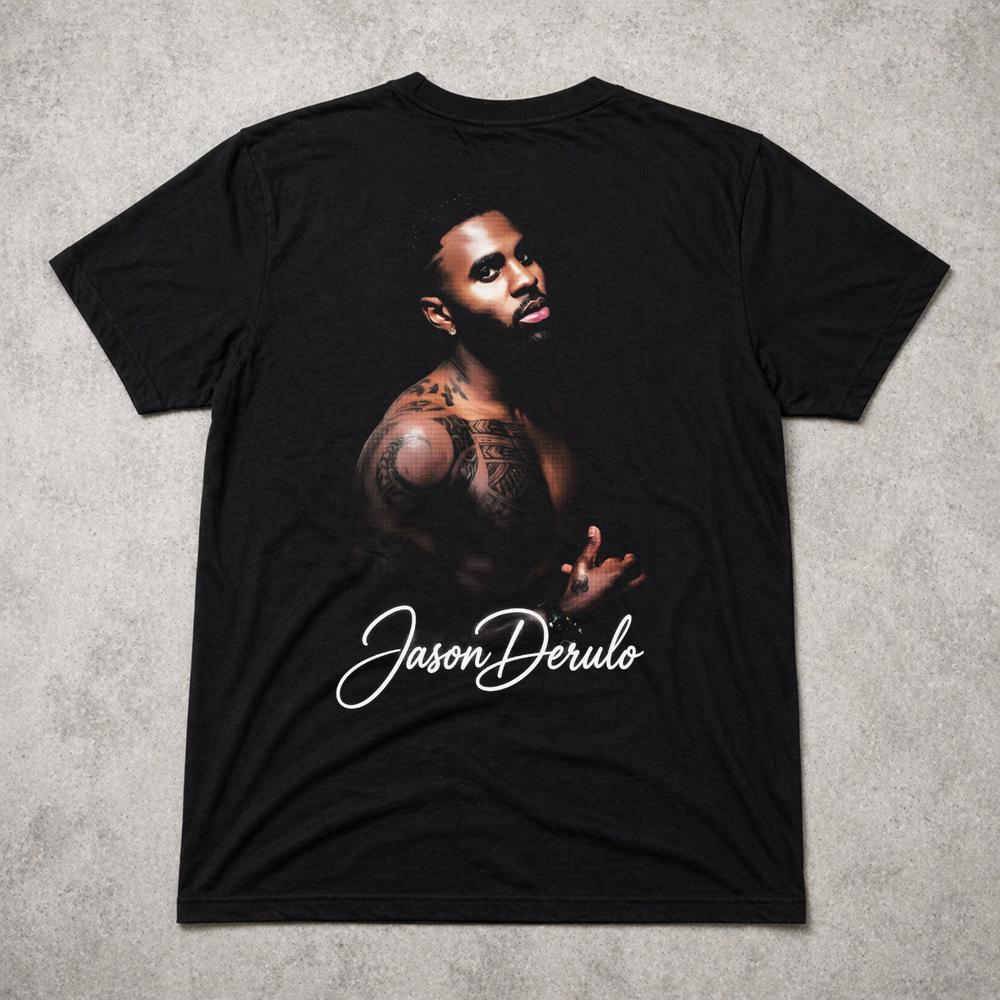 Jason Derulo T Shirt Pop RnB Music Graphic Tee Adults Kids Black Gift 2XL