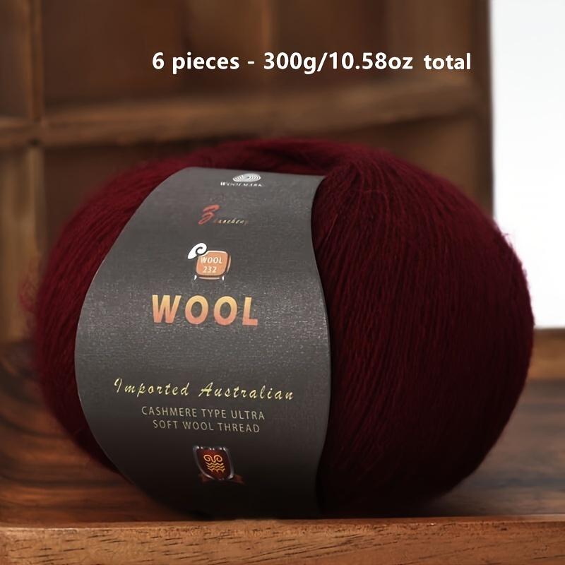 1PC Luxurious Wool Yarn Ultra Soft Anti-Pilling DIY Kit for Crochet & Hand Knitting Warm and Comfortable Wool Yarn 211g/10.58oz