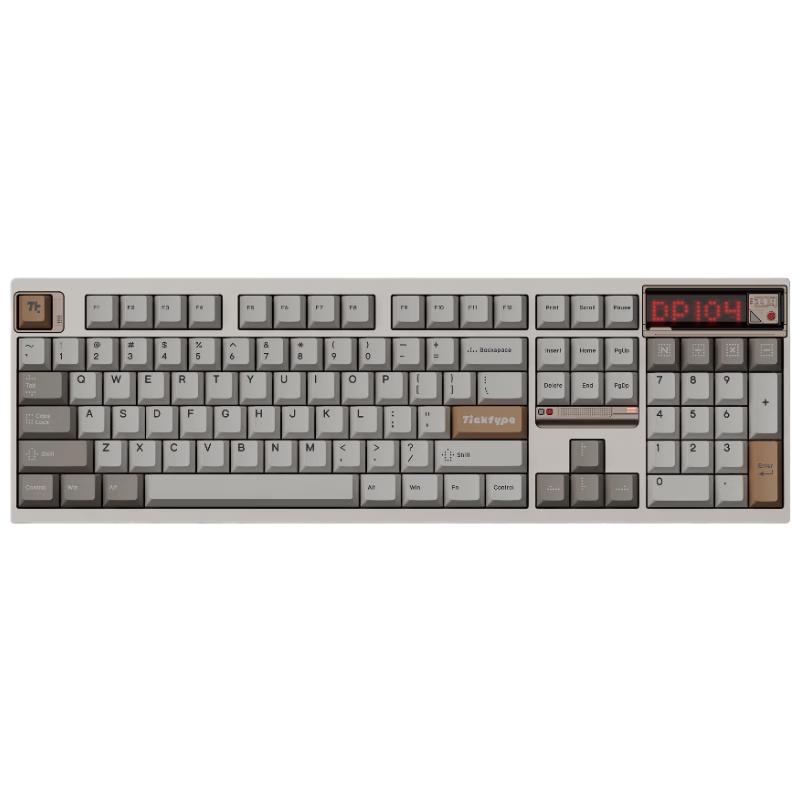 

TickType DP104 Triple-Mode Hi-Fi Mechanical Keyboard Muffled Switch