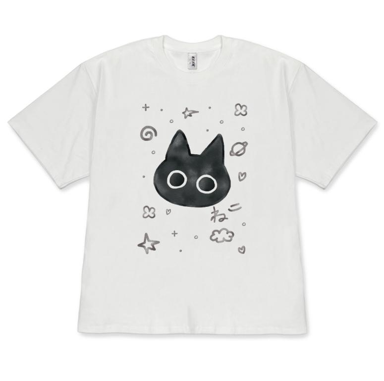 

Cute TShirt Tops Watercolor Black Cat Graphic Kawaii Neko Print Short Sleeve Casual Tee for WoUINISEX Unisex Fashionable Versatile S