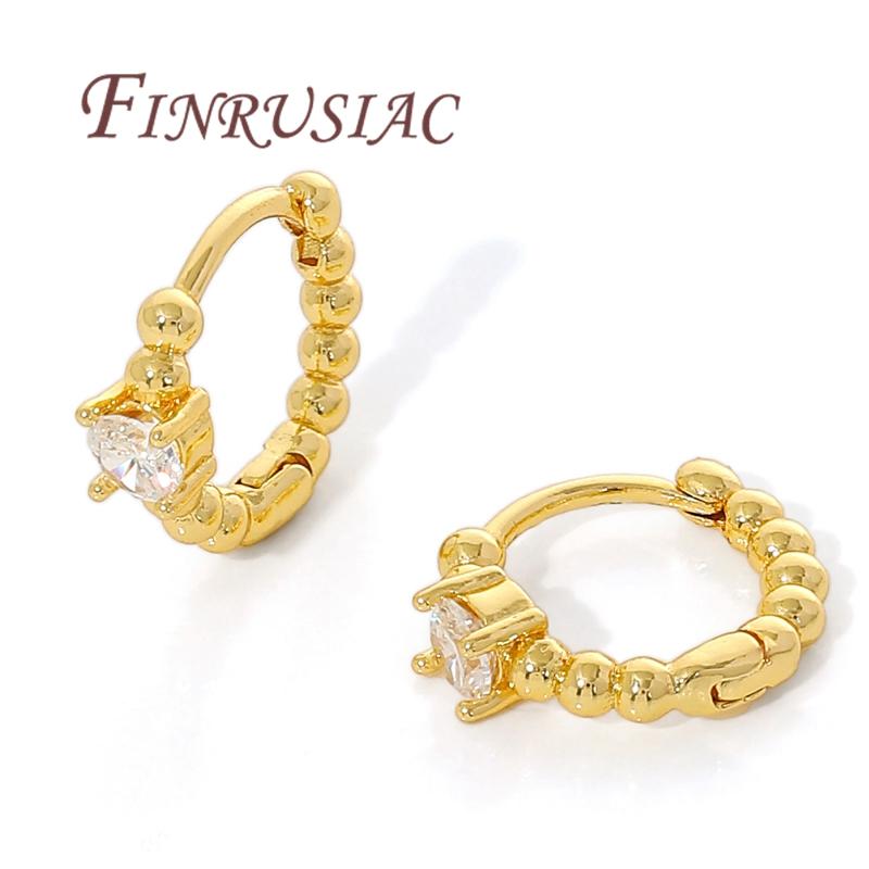 18K Gold Plated Fashion Hoop Earring For Women,Circle Earrings,Jewelry Accessories,Girl Gifts