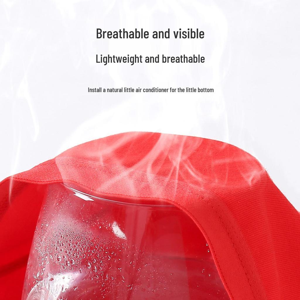 Children's New Year Boxer Briefs - Baby Girl Year of the Horse Pure Cotton Antibacterial Red Festive Underwear