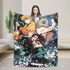 Demon Slayer Anime Kamado Nezuko Tanjirou Blankets Flannel Spring/Autumn Portable Soft Throw Blanket for Home Travel Rug Piece
