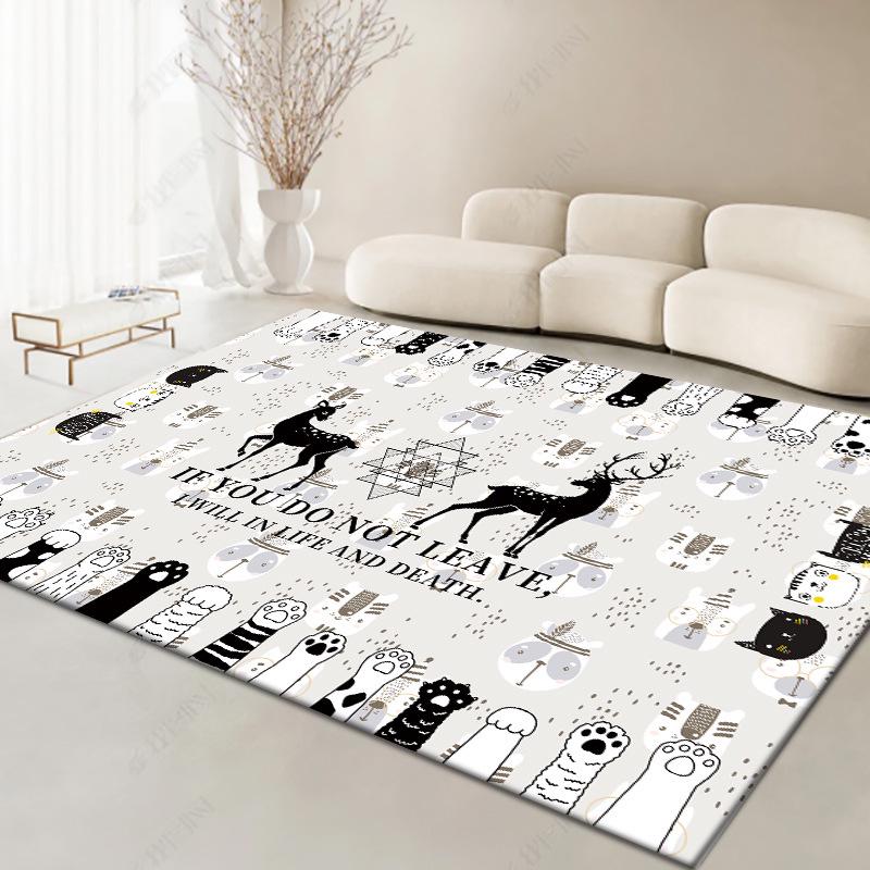 Χαριτωμένο Παιδικό Χαλί Κινουμένων Σχεδίων Αντιολισθητικό: Ιδανικό για Υπνοδωμάτια, Σαλόνια ή Νηπιαγωγεία.