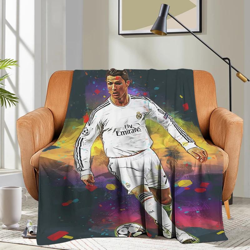Coperta Personalizzata Divano Ronaldo CR7 Letto Campeggio Pisolino Coperte Morbide e Soffici per l'Inverno Caldo King Size Biancheria da Letto in Microfibra