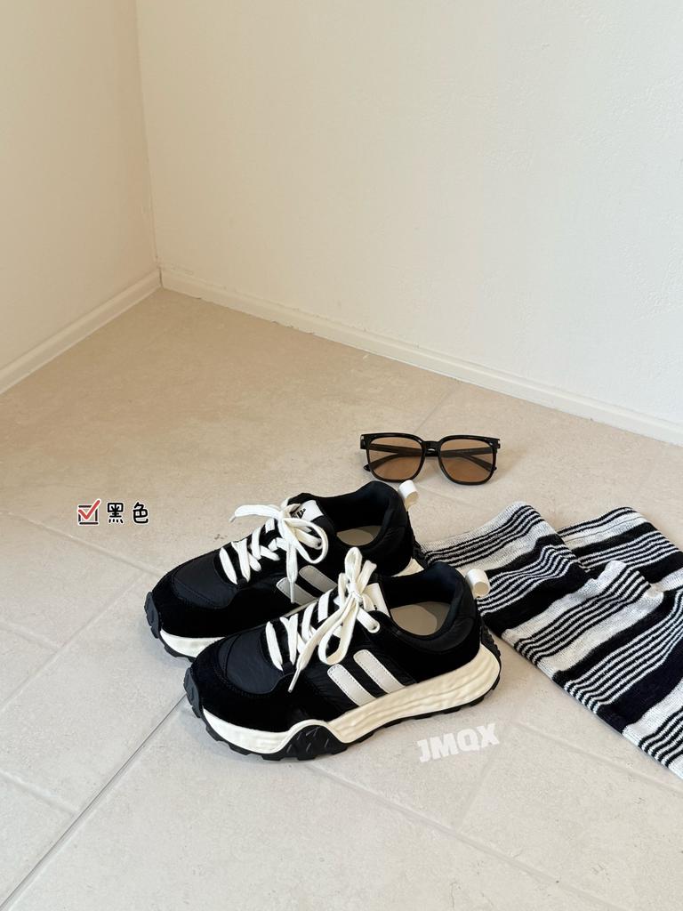 European Station 2025 Autumn New Leather Platform Height Increasing Dad Shoes Women's Fashion Versatile Casual Sports Forrest Gump Shoes