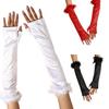 Wedding Gloves Proms White Gloves Feather Long Gloves for Operas Women Lady Proms Costume Accessories