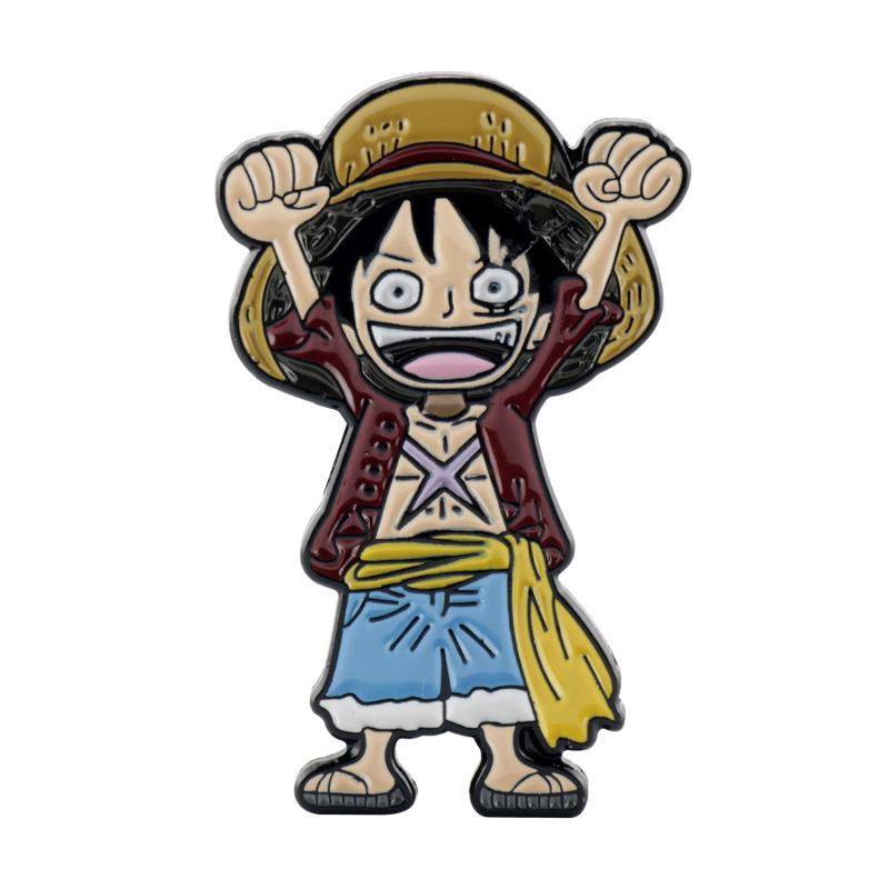 One Piece Луффи и Зоро Пираты Соломенной Шляпы Металлический Значок Брошь